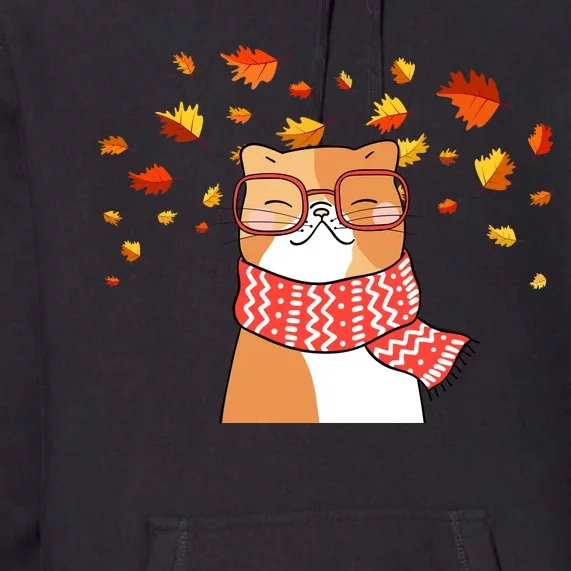 Autumn Cat Fall Season Premium Hoodie