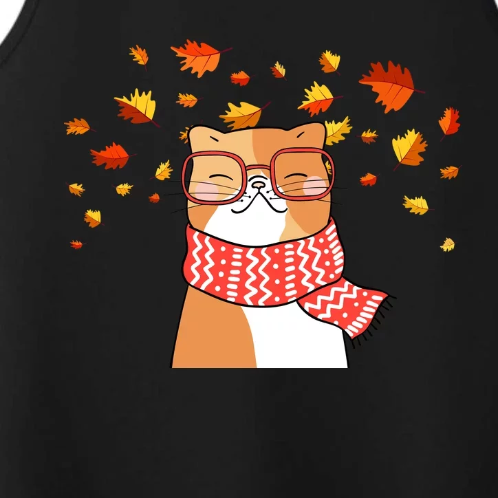 Autumn Cat Fall Season Performance Tank