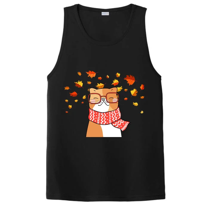 Autumn Cat Fall Season Performance Tank