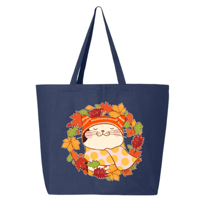 Autumn Cat Wreath 25L Jumbo Tote