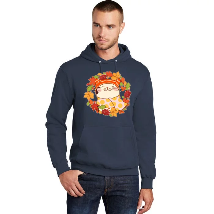 Autumn Cat Wreath Tall Hoodie