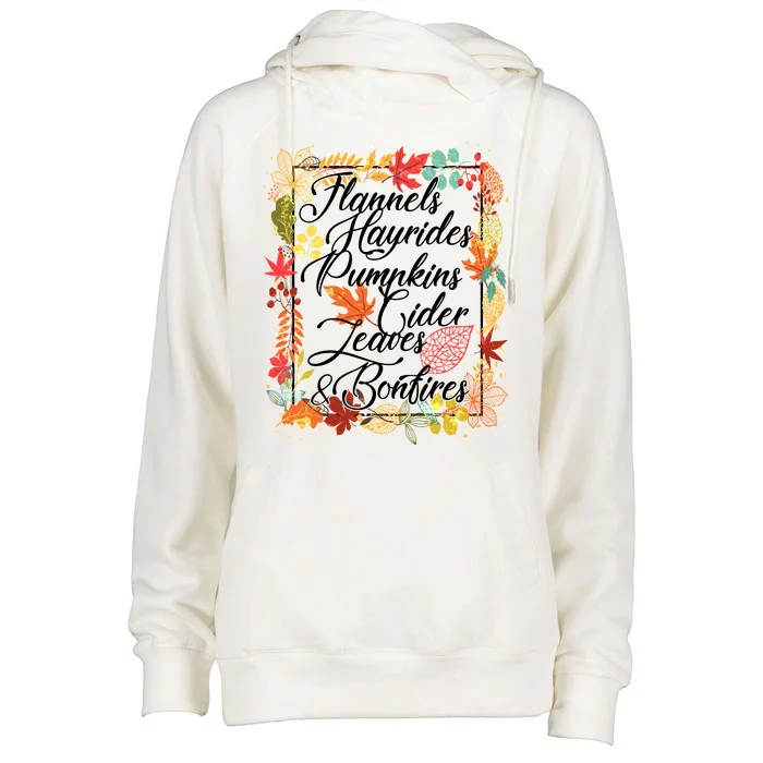 Autumn Fall Motto Womens Funnel Neck Pullover Hood