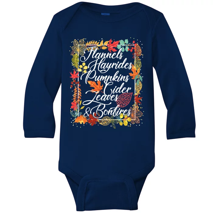 Autumn Fall Motto Baby Long Sleeve Bodysuit