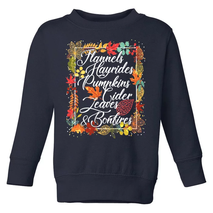 Autumn Fall Motto Toddler Sweatshirt