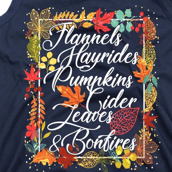 Autumn Fall Motto Tank Top