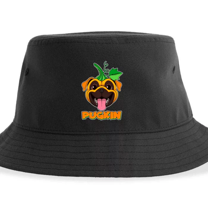 Autumn Halloween Pugkin Sustainable Bucket Hat