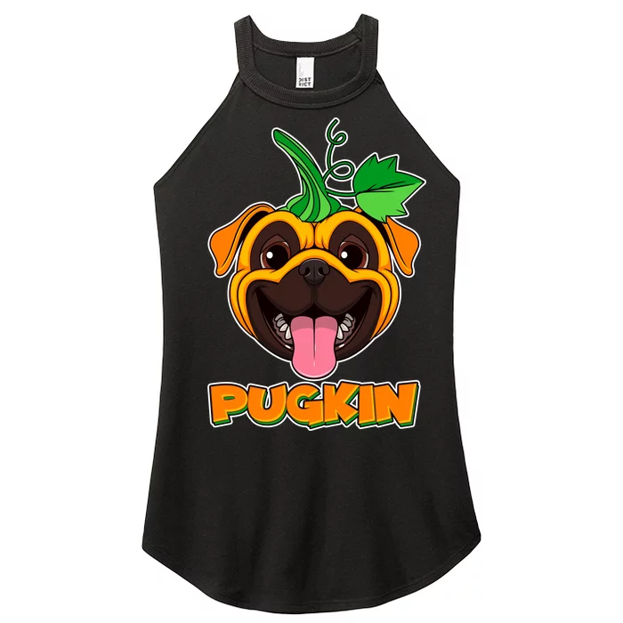 Autumn Halloween Pugkin Women’s Perfect Tri Rocker Tank