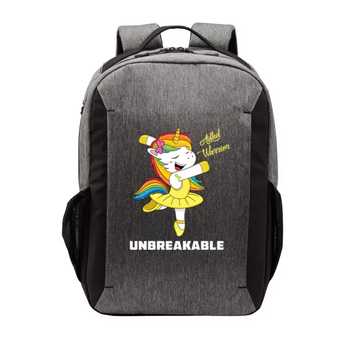 Adhd Unicorn Unbreakable Adhd Warrior Awareness Gift Vector Backpack