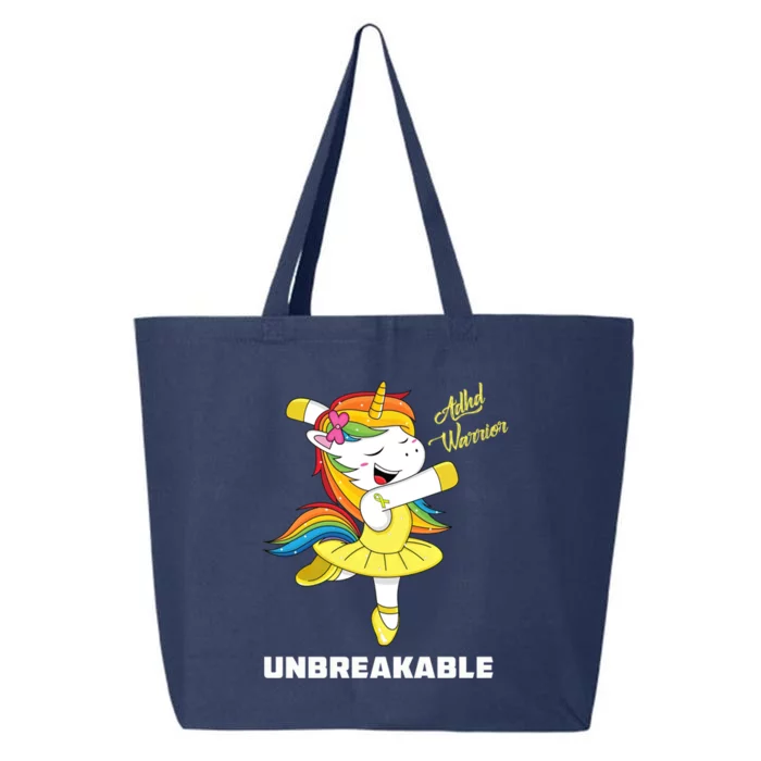 Adhd Unicorn Unbreakable Adhd Warrior Awareness Gift 25L Jumbo Tote