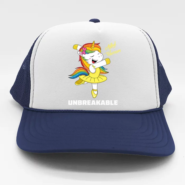 Adhd Unicorn Unbreakable Adhd Warrior Awareness Gift Trucker Hat