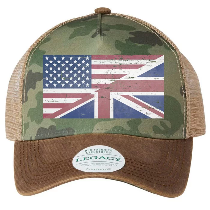 America Usa Uk Union Jack Flag United States Kingdom Britain Cute Gift Legacy Tie Dye Trucker Hat