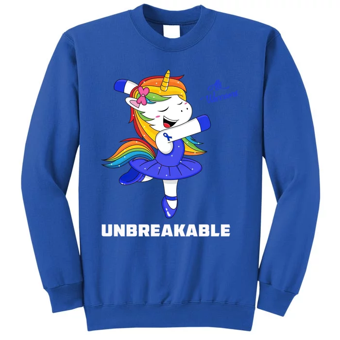 Als Unicorn Unbreakable Als Warrior Awareness Funny Gift Tall Sweatshirt