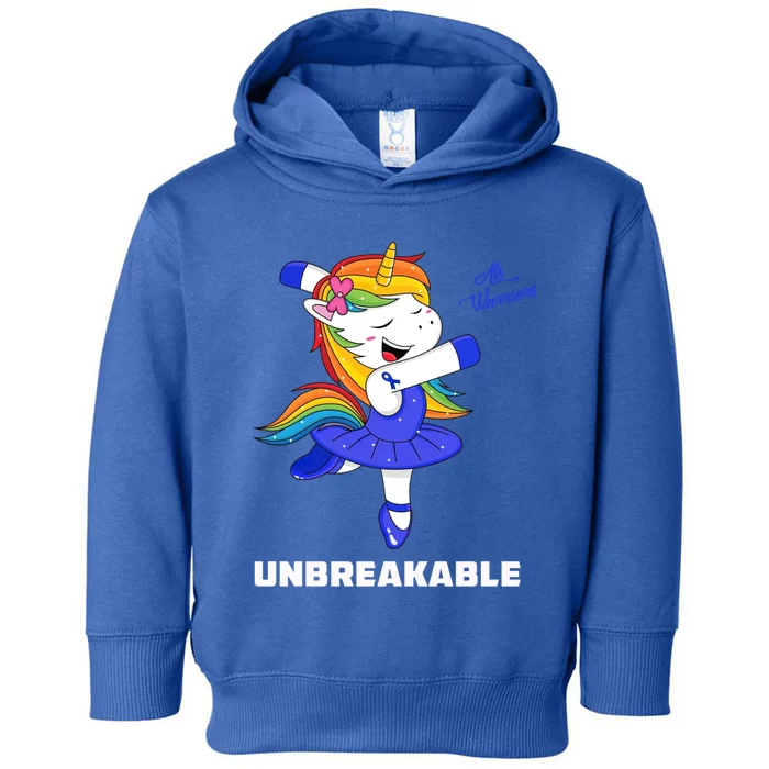 Als Unicorn Unbreakable Als Warrior Awareness Funny Gift Toddler Hoodie