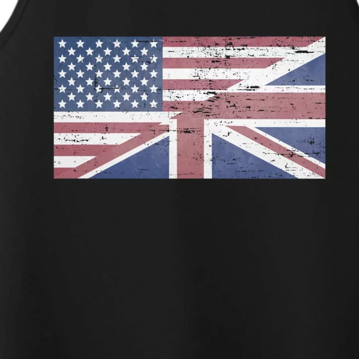 America Usa Uk Union Jack Flag United States Kingdom Britain Meaningful Gift Performance Tank