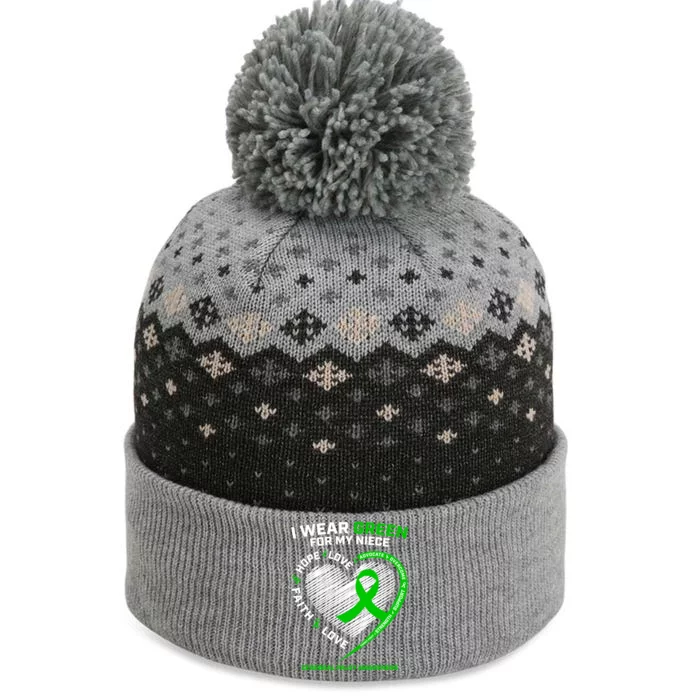 Aunt Uncle Wear Green Funny Gift Niece Cerebral Palsy Awareness Gift The Baniff Cuffed Pom Beanie