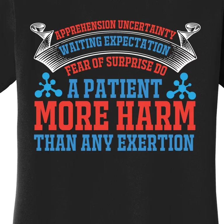 Apprehension, Uncertainty Waiting Expectation, Fear Of Surprise Do A Patient M Women's T-Shirt