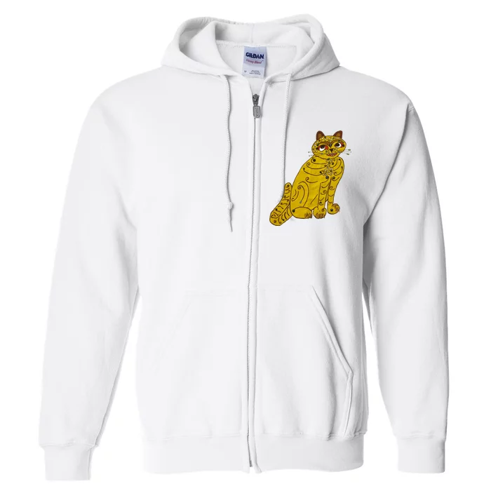 Ugly Yellow Cat Full Zip Hoodie