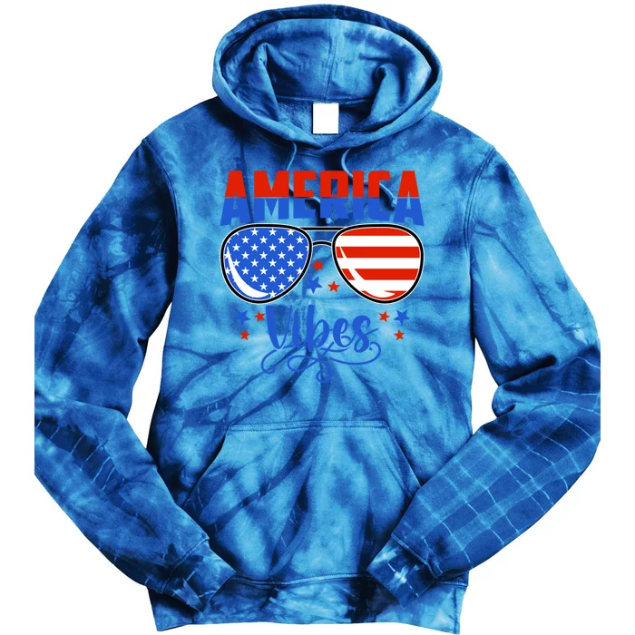 America Vibes 4th Of July Cool Gift Tie Dye Hoodie