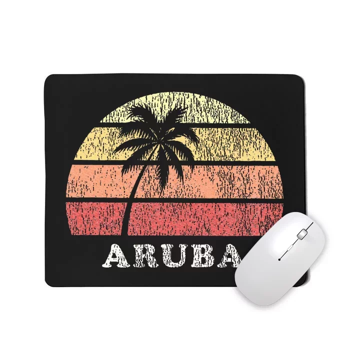 Aruba Vintage 70s Retro Throwback Design Mousepad