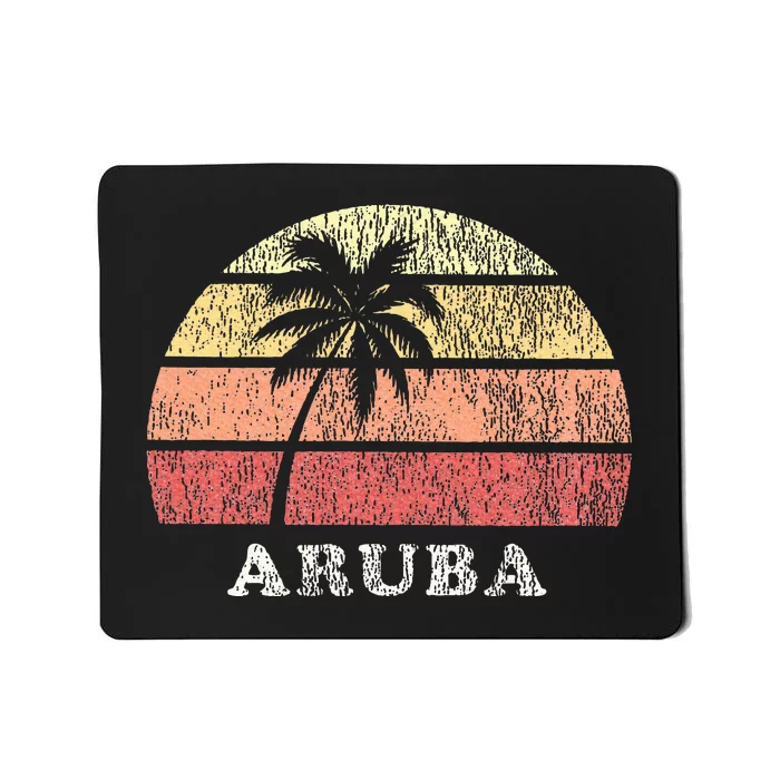 Aruba Vintage 70s Retro Throwback Design Mousepad