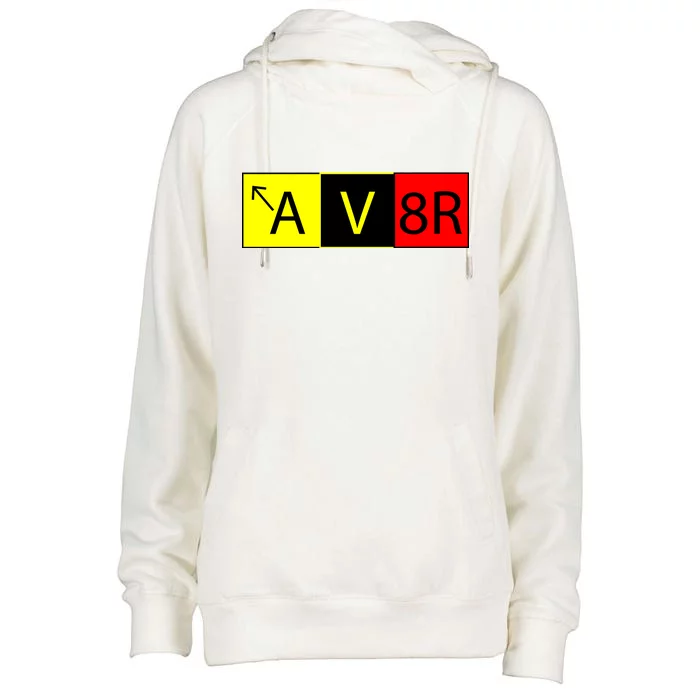 AV8R Pilot Expressions Womens Funnel Neck Pullover Hood