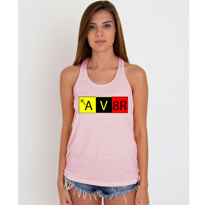 AV8R Pilot Expressions Women's Knotted Racerback Tank