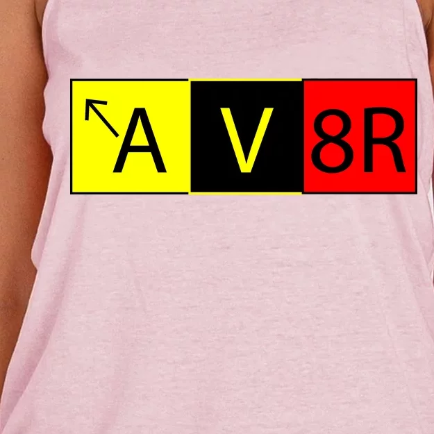 AV8R Pilot Expressions Women's Knotted Racerback Tank