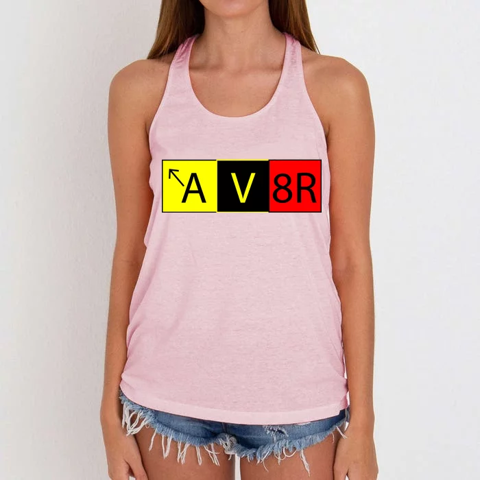 AV8R Pilot Expressions Women's Knotted Racerback Tank