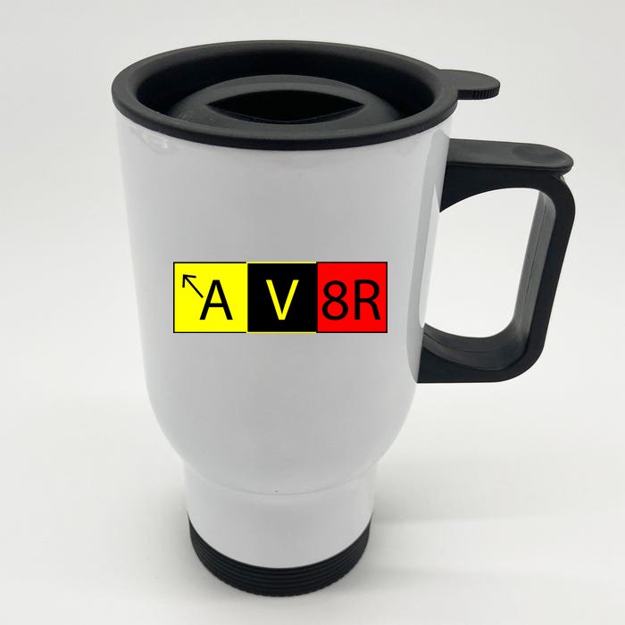 AV8R Pilot Expressions Front & Back Stainless Steel Travel Mug