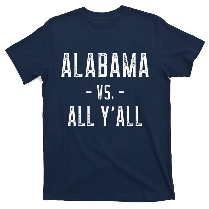 Alabama Vs. All Y’all Sports Weathered Vintage Southern T-Shirt