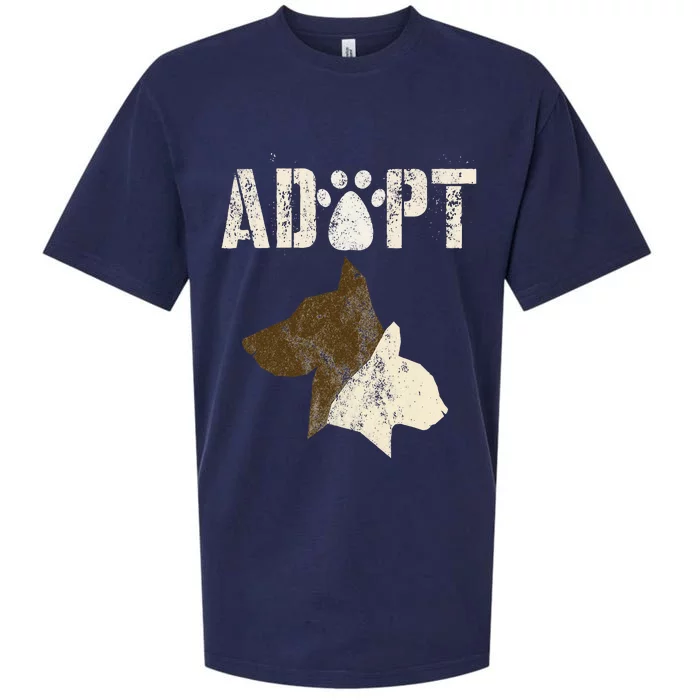 Adopt Vintage Animal Rescue Shelter Cats Dogs Adoption Dept Sueded Cloud Jersey T-Shirt