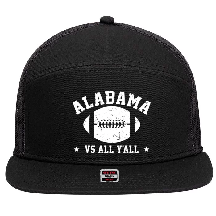 Alabama Vs All Yall Alabama State 7 Panel Mesh Trucker Snapback Hat