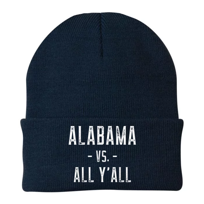 Alabama Vs. All Y’all Sports Weathered Vintage Southern Knit Cap Winter Beanie