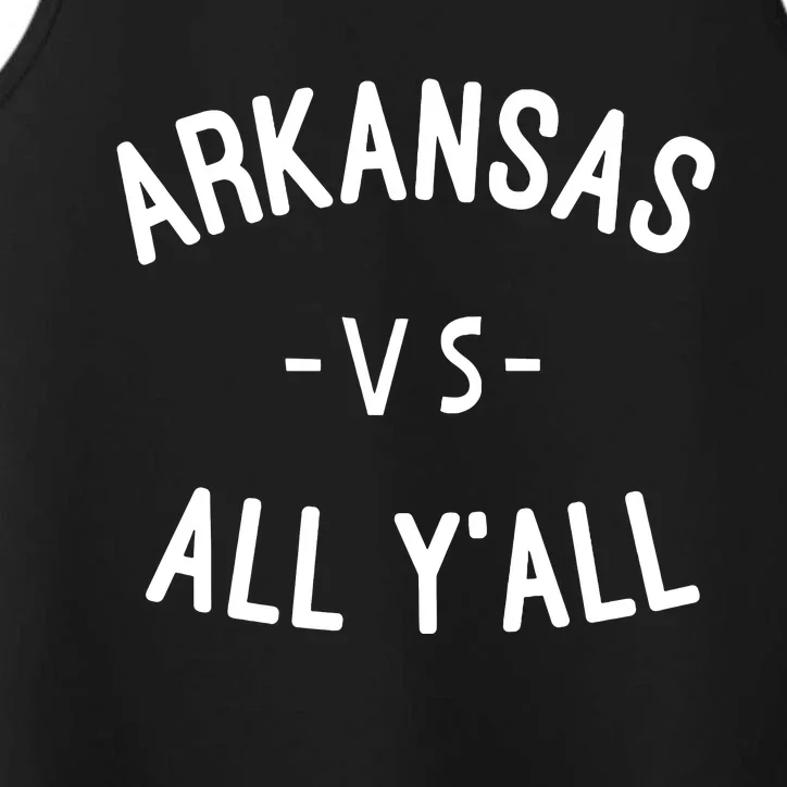 Arkansas Vs All Yall Performance Tank