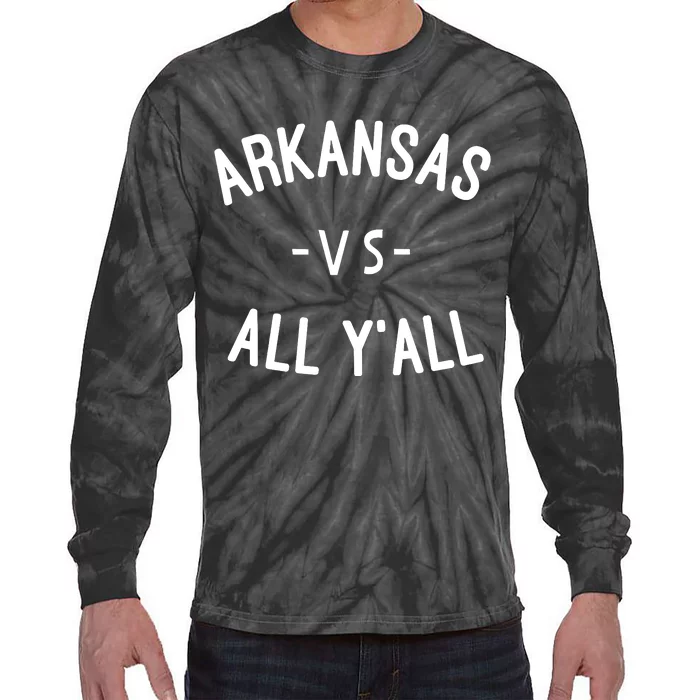 Arkansas Vs All Yall Tie-Dye Long Sleeve Shirt