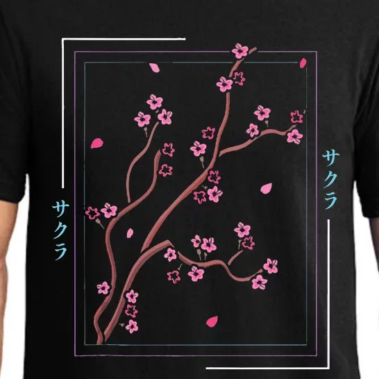 Asia Vaporwave Asian Japanese Sakura Aesthetic Indie Pajama Set