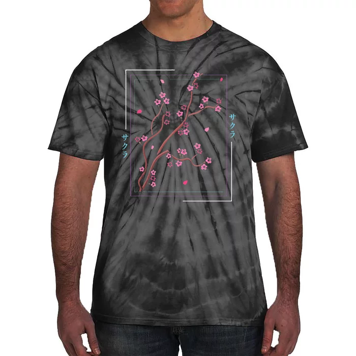 Asia Vaporwave Asian Japanese Sakura Aesthetic Indie Tie-Dye T-Shirt