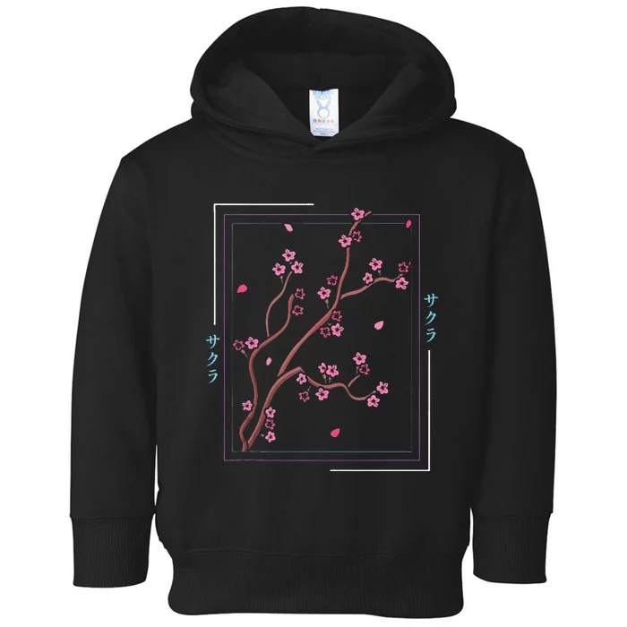 Asia Vaporwave Asian Japanese Sakura Aesthetic Indie Toddler Hoodie