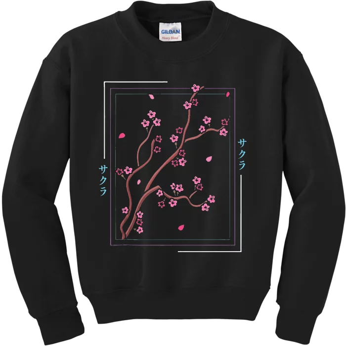 Asia Vaporwave Asian Japanese Sakura Aesthetic Indie Kids Sweatshirt