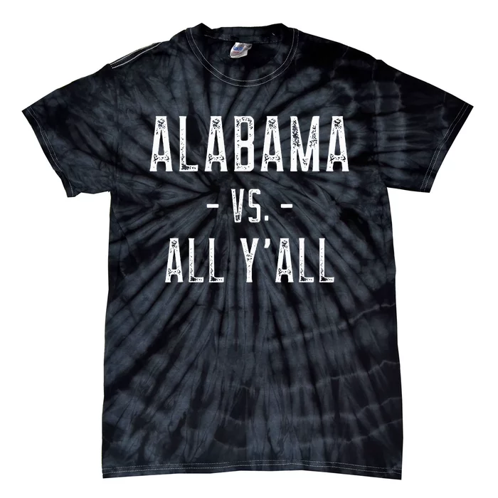 Alabama Vs. All Y’all Sports Weathered Vintage Southern Tie-Dye T-Shirt