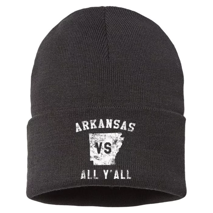 Arkansas Vs All Yall For Yall Men Women Kids Sustainable Knit Beanie