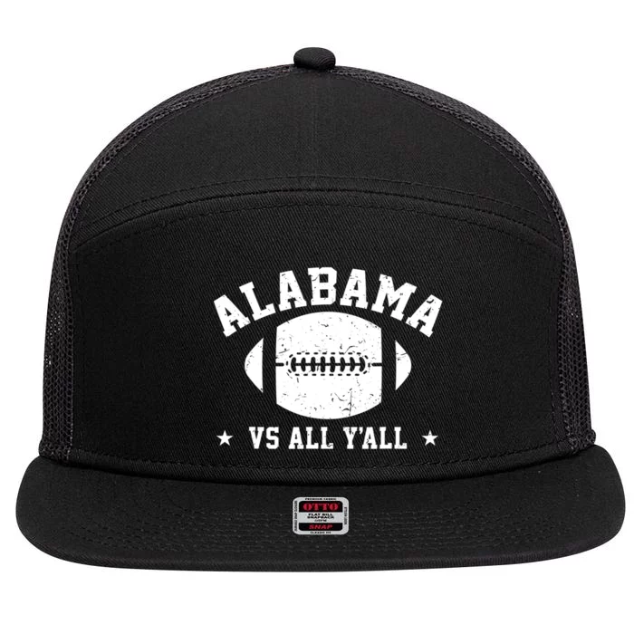 Alabama Vs All Y'all Alabama State 7 Panel Mesh Trucker Snapback Hat