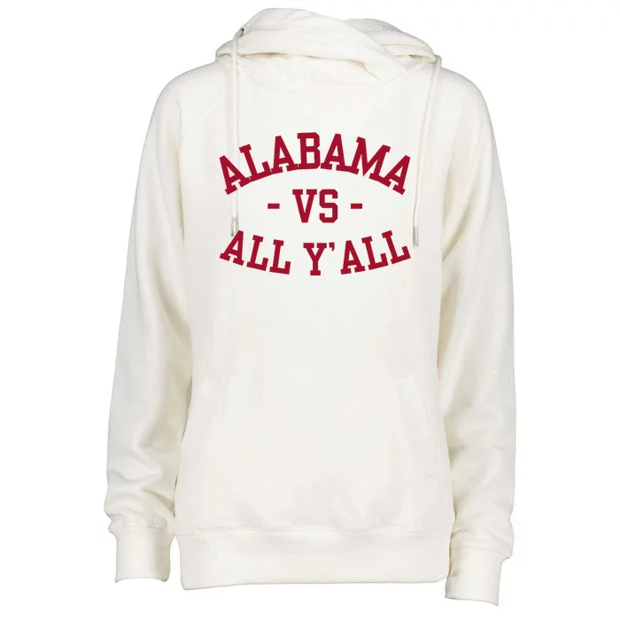 Alabama Vs All Y’All Sports Vintage Southern Womens Funnel Neck Pullover Hood