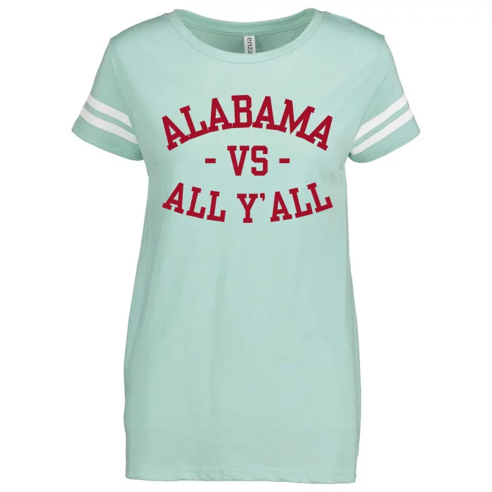 Alabama Vs All Y’All Sports Vintage Southern Enza Ladies Jersey Football T-Shirt