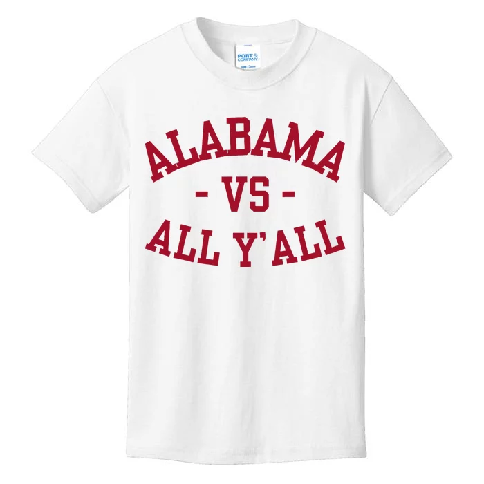 Alabama Vs All Y’All Sports Vintage Southern Kids T-Shirt