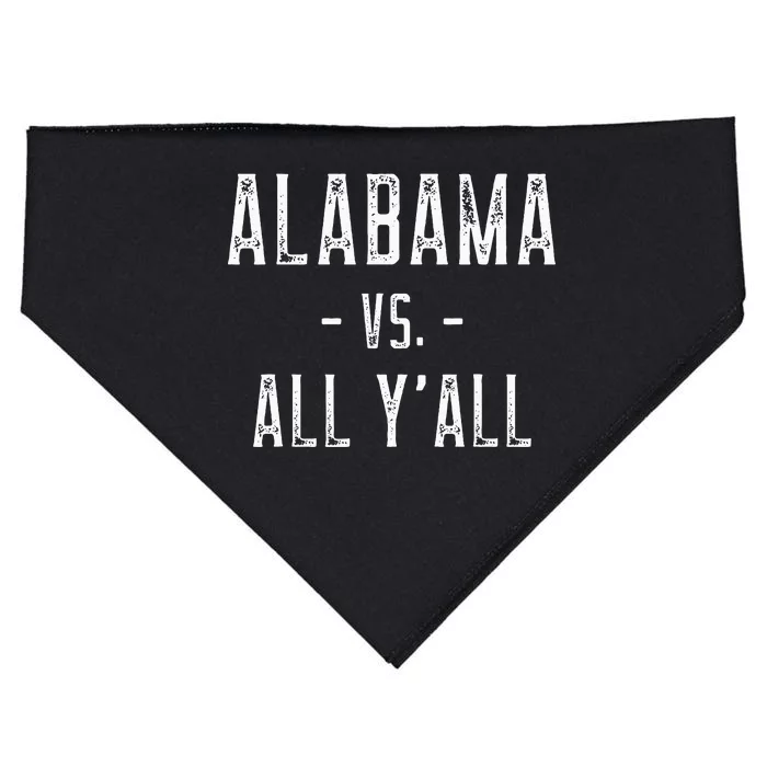 Alabama Vs. All Y’All Sports Weathered Vintage Southern USA-Made Doggie Bandana