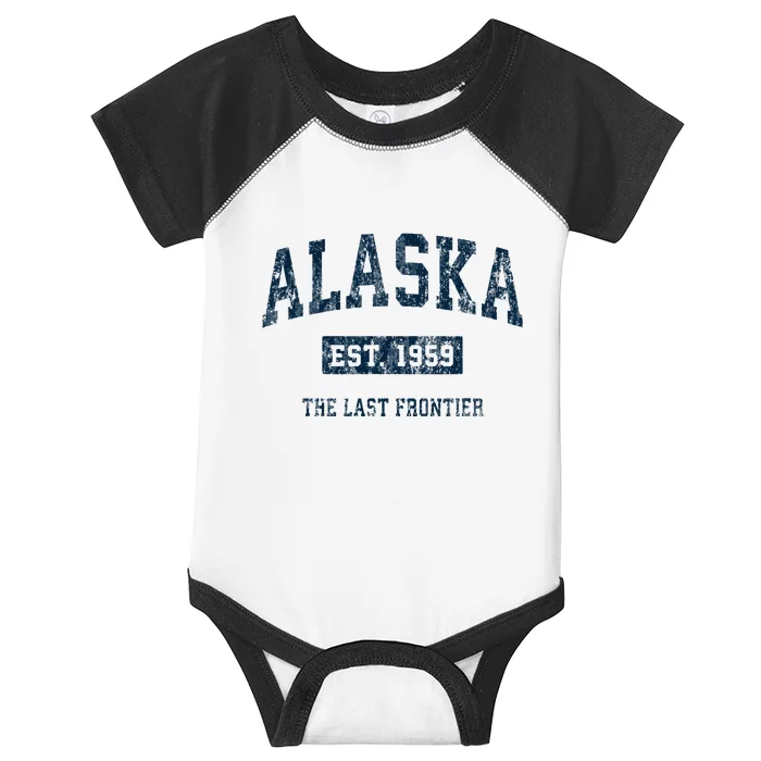 Alaska Vintage Athletic Sports Design Infant Baby Jersey Bodysuit