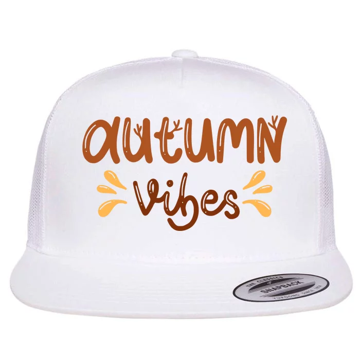 Autumn Vibes Flat Bill Trucker Hat