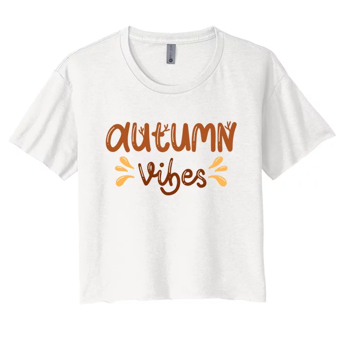 Autumn Vibes Women's Crop Top Tee