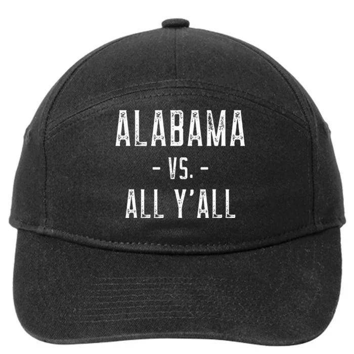 Alabama Vs All Y’all Sports Weathered Vintage Southern 7-Panel Snapback Hat